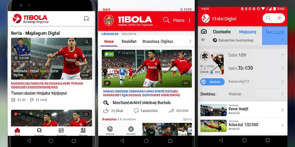 Antarmuka aplikasi 11BOLA yang menarik dan informatif.