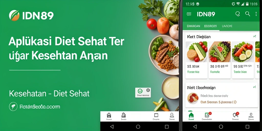 Screenshot antarmuka IDN89 menampilkan fitur diet sehat yang mudah digunakan.