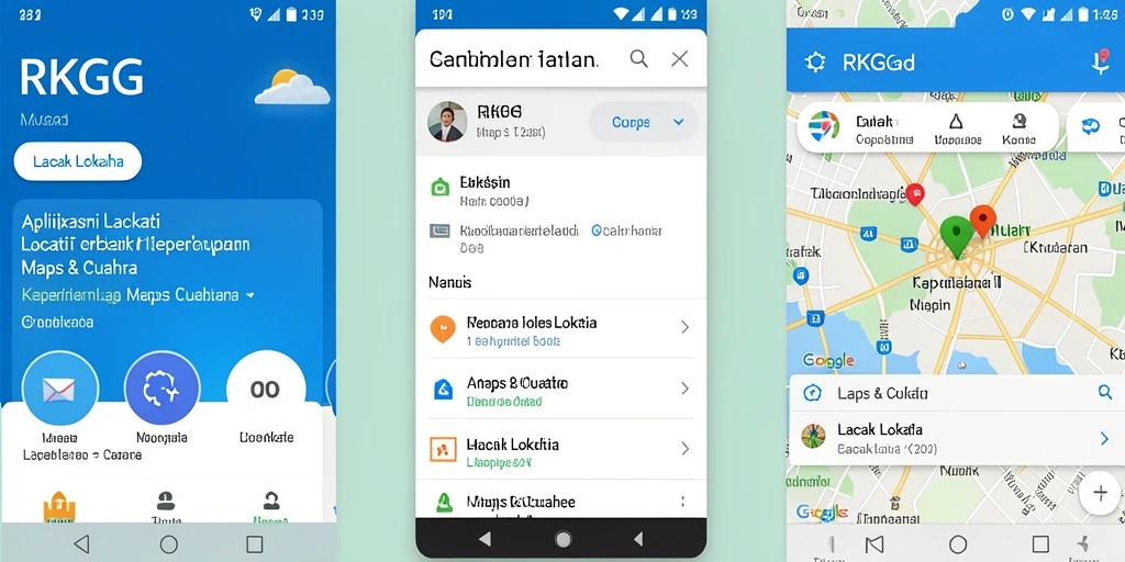 Tampilan antarmuka RKGG yang menunjukkan fitur Lacak Lokasi yang intuitif.