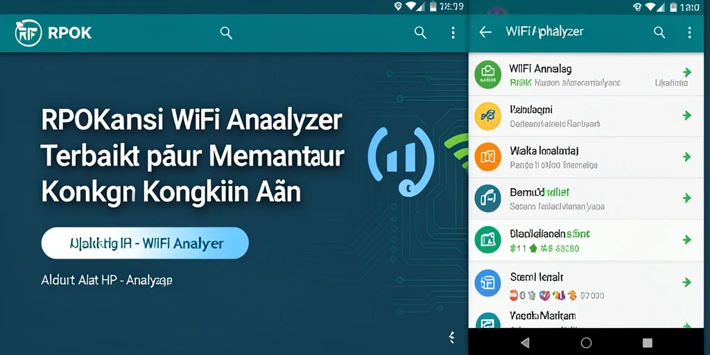 Antarmuka aplikasi RPOK yang menunjukkan analisis jaringan WiFi secara detail.