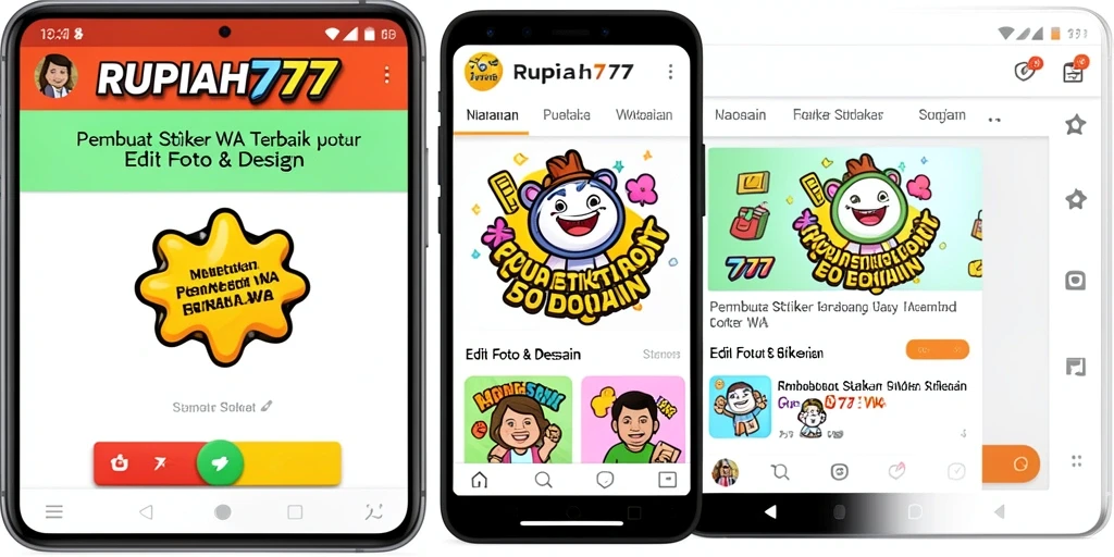 Tampilan antarmuka RUPIAH777 saat membuat stiker WA yang menarik.
