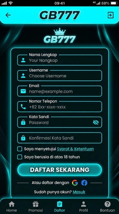 Panduan Registrasi Akun Baru gb777 untuk Pengguna Android